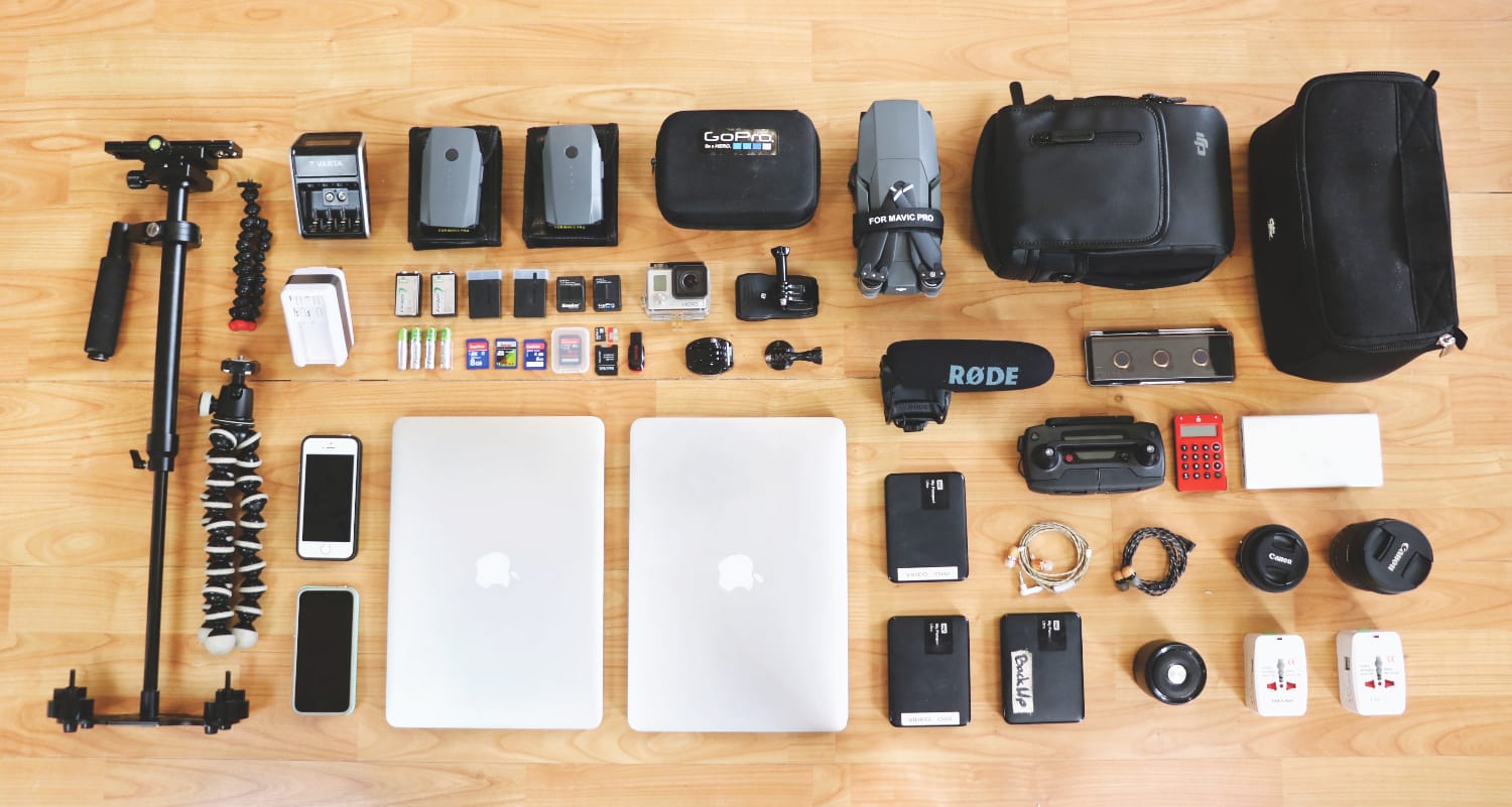 Weltreise Packliste Technik
